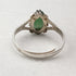 British vintage jewelry jade sterling silver ring, free size